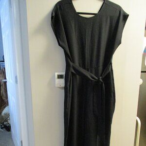 LOFT BLACK JUMPSUIT 8P WAIST TIE